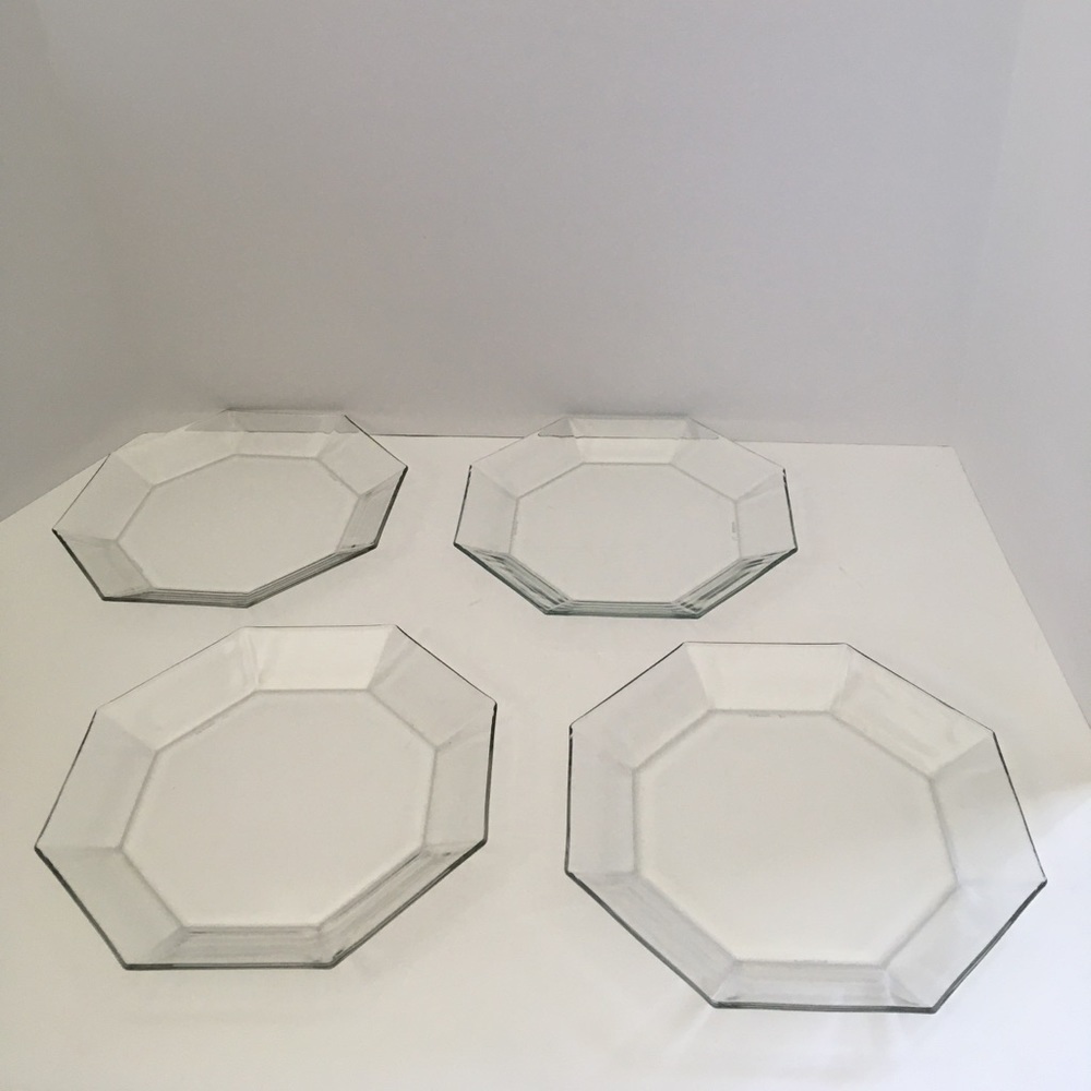 Arcoroc glass salad plates set of 4